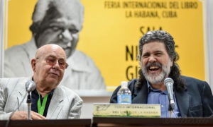 Miguel Barnet y Abel Prieto