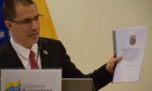 El canciller de la República Bolivariana de Venezuela, Jorge Arreaza, interpuso