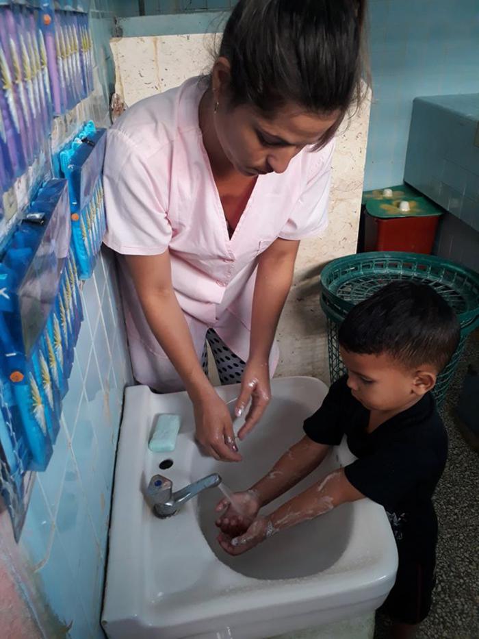 lavado de manos niños