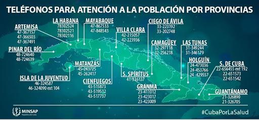 Actualizan en las provincias teléfonos para atención a dudas de la población sobre la COVID-19