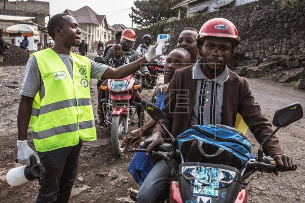 Control sanitario en la ciudad de Goma, principal nudo comercial y económico de la región congoleña de Kivu del Norte, en la RDC