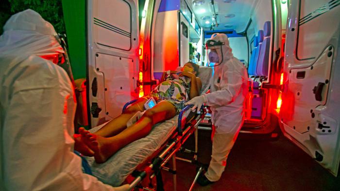 Transfieren a una mujer de 8 meses de embarazo con coronavirus en Pará, Brasil. 17 de julio de 2020.