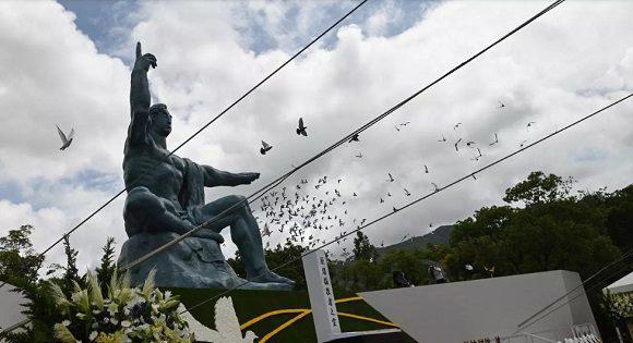 El Parque de la Paz de Nagasaki ha acogido la ceremonia por el 75 aniversario del bombardeo nuclear de la ciudad. 
