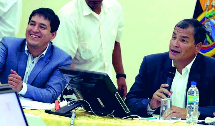 Andrés Arauz y Rafael Correa, binomio por la esperanza en Ecuador. 
Foto: metroecuador.com