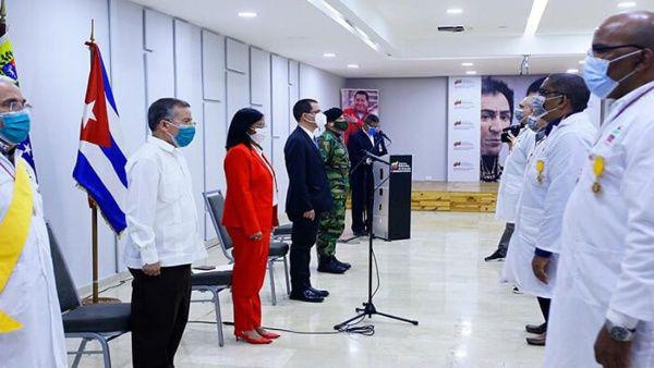 Delcy Rodríguez, indicó que desde marzo las misiones cubanas han salvado la vida de miles de venezolanos infectados por el coronavirus
