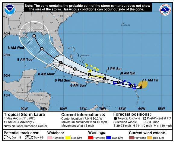 Se formó la tormenta tropical Laura