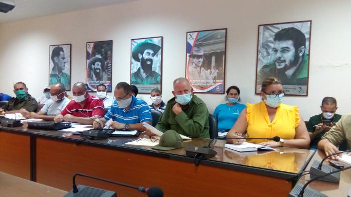 La primera sesión del Consejo de Defensa Provincial de Cienfuegos, acaecida en la tarde de este domingo