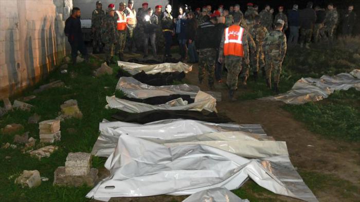 El Ejército sirio dijo que los restos pertenecen a efectivos de la 17 División de Reserva y la 93 Brigada