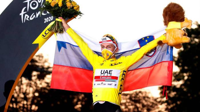 Pogacar le dio a Eslovenia su primera corona en estas lides. Foto: EFE