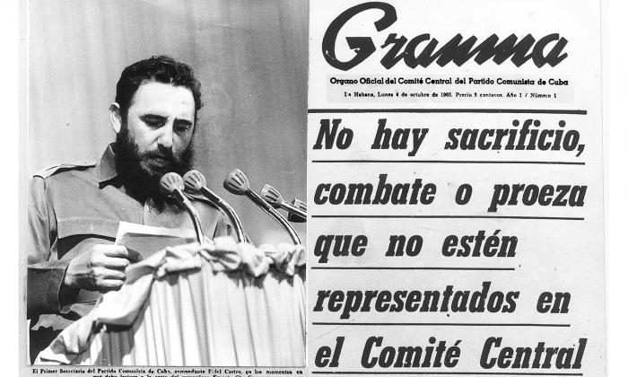 Primera Página del Primer ejemplar del Periódico Granma, 4 de Octubre de 1965.


Pren0012