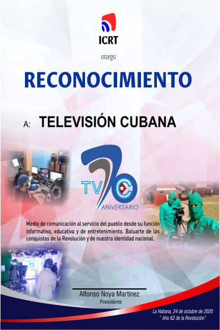 El Presidente de la República, Miguel Díaz-Canel Bermúdez felicitó a través de su cuenta en la red social Twitter a directivos y trabajadores de la Television, quienes hace posible que Cuba se sienta