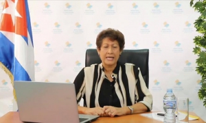 La ministra de Educación de Cuba, Ena Elsa Velázquez Cobiella