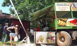 Agromercados móviles llegan a las límites con las zonas en cuarentenas y suminis