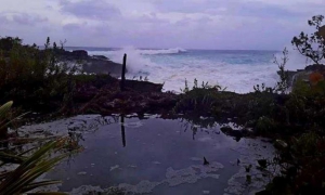 Isla de la Jventud mientras avanzaba el huracán Delta por el Golfo