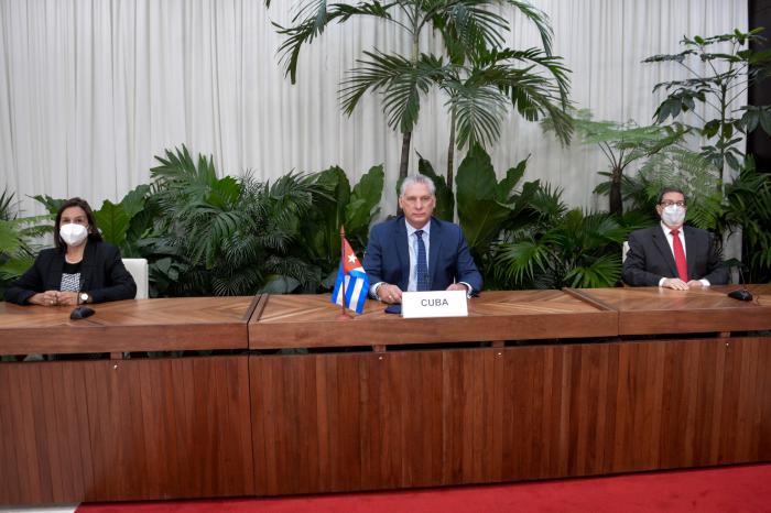 Miguel Mario Díaz-Canel Bermúdez, Presidente de la República de Cuba, en el 31 Periodo virtual 
extraordinario de sesiones de la AGNU