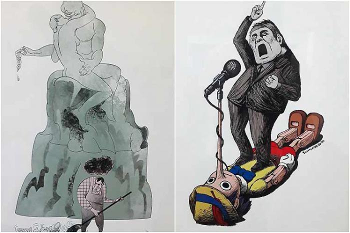 La muestra, convocada en el aniversario 52 del semanario Melaito, expone una selección de las 385 obras concursantes, en humor erótico y general, de 112 autores, la mayoría de Rusia, Ucrania, Irán, Turquía y Cuba
