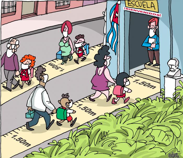 En Villa Clara se mantienen las actividades docentes, con un incremento del control sanitario en cada escuela.