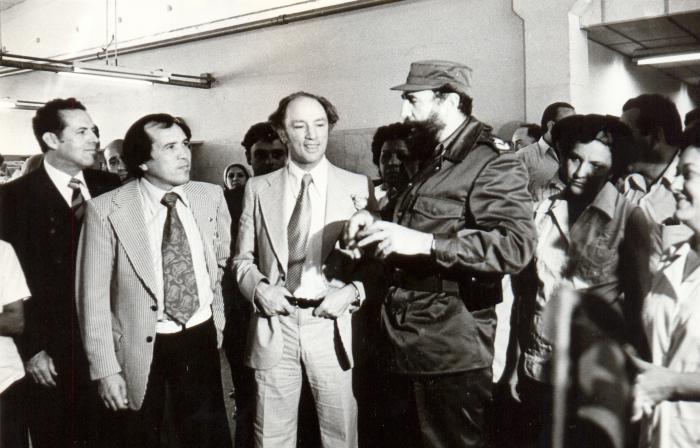 Fidel Castro y Pierre Trudeau