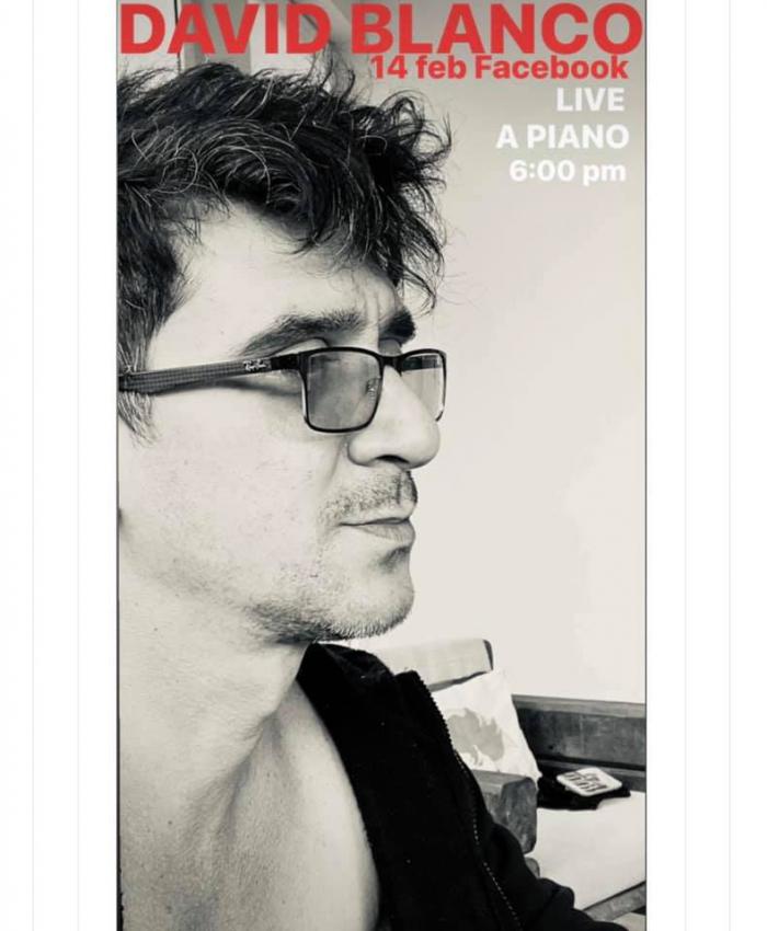 Ofrecerá David Blanco concierto en internet por el día del amor y la amistad