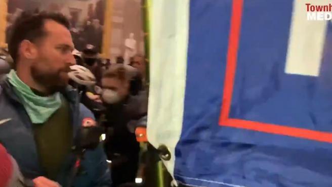 Klete Keller, durante el asalto al Capitolio de Estados Unidos