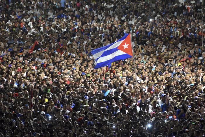 Acto masivo en la plaza de la revolucion por las exequias del comándate en jefe Fidel Castro Ruz