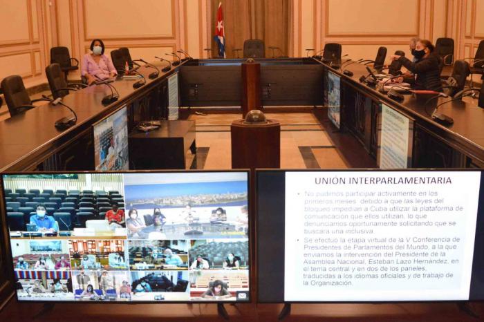 Durante el encuentro, los diputados hicieron alusión a cómo el impacto de la COVID-19 ha demandado la aplicación de métodos novedosos para garantizar el contacto con legisladores, parlamentos y organizaciones.