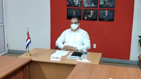Maury Hechavarría Bermúdez encabezó la delegación cubana a la cita, integrada además por otros directivos y funcionarios del Ministerio de la Agricultura y la cancillería de la Isla