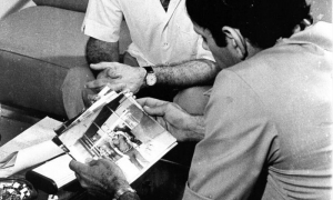 Mario Balmaceda junto a Sergio Corrieri