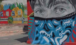 Mural en pared del barrio de San Isidro. Foto: Tomada de Redes Sociales