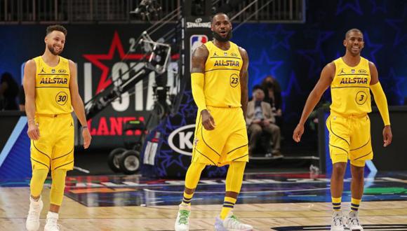 LeBron James compartió equipo por primera vez con Steph Curry.