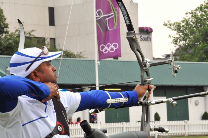 Tiro con Arco Olimpico Juan Carlos Stevens primer cubano en entrar en accion. ronda clasificatoria.