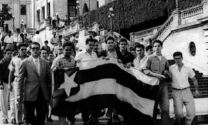 manifestación contra la tiranía de Fulgencio Batista