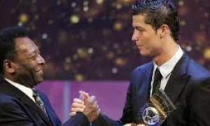 Pelé y Cristiano Ronaldo en el mismo podio