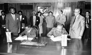 Fidel Castro y San Nujoma