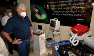 Visita de Díaz-Canel a Combiomed Tecnología Médica Digital