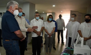Visita de Díaz-Canel a Combiomed Tecnología Médica Digital