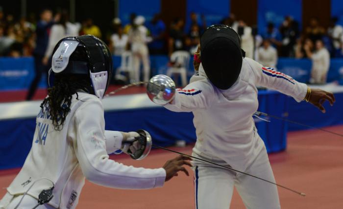 XXIII Juegos Centroamericanos y del Caribe, Barranquilla 2018. La esgrimista cubana Yamilka Rodríguez