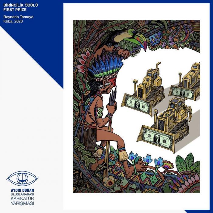 Obra de Reinerio Tamayo ganadora del concurso Aydin Dogan. 