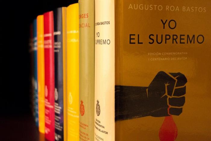 Portada de la edición conmemorativa de Yo el supremo, con motivo del centenario del nacimiento de Roa Bastos, en 2017.
