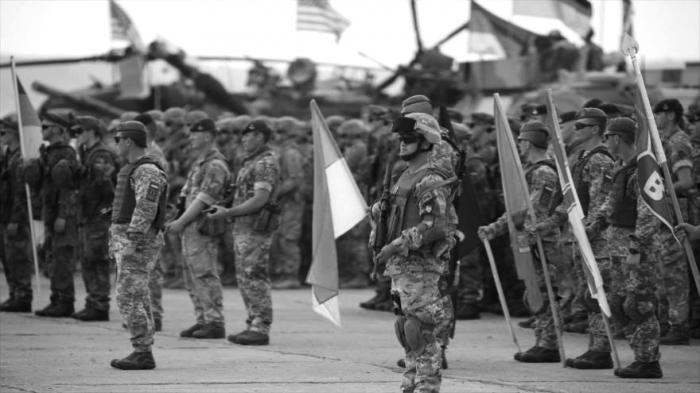 Movilización de tropas de la otan en la frontera de Rusia con Ucrania. Foto: Hispantv