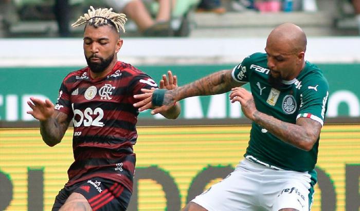 Gabigol (izquierda) anotó el primer gol para el Flamengo.
