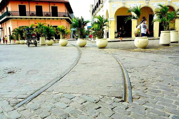 Huella del tranvía en Camagüey