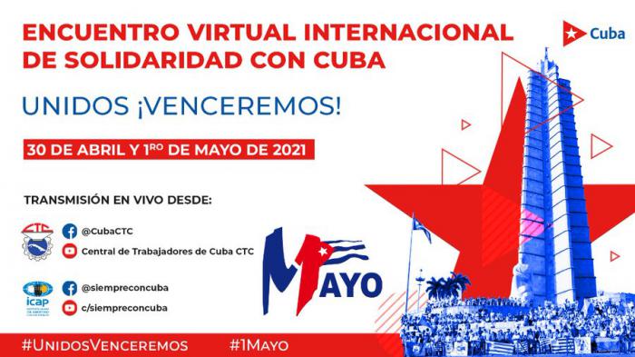 Encuentro virtual internacional de solidaridad con Cuba