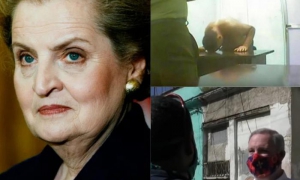 Madeleine Albright, quien justificó los bombardeos a Yugoslavia, también contrat