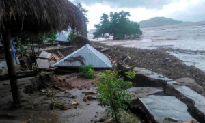 Daños causados por las inundaciones en Lembata (Indonesia) el 5 de abril de 2021