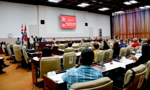 José Ramón Machado Ventura, Segundo Secretario del CCPCC acompañado de otros miembros del Buró Político y del Secretariado, presidió la comisión de funcionamiento y trabajo ideológico.