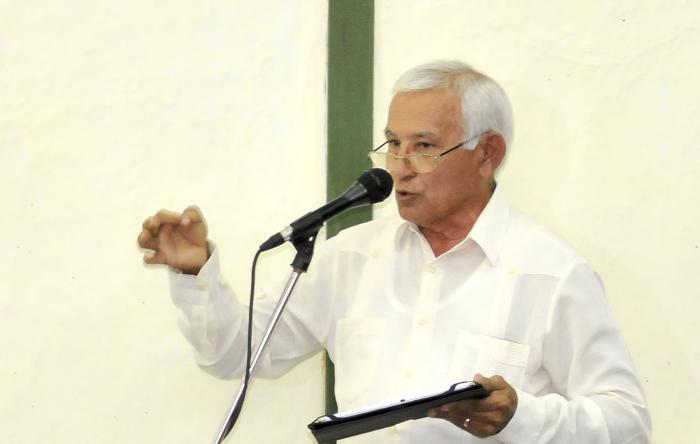 La Comisión de Relaciones Internacionales de la Asamblea Nacional del Poder Popular celebró este jueves su Audiencia Parlamentaria Cuba contra el bloqueo. En el teatro de la Facultad de Arquitectura del Instituto Superior Politécnico José Antonio Echeverría, en La Habana. Intervención del reverendo, Diputado Pablo Oden Marichal