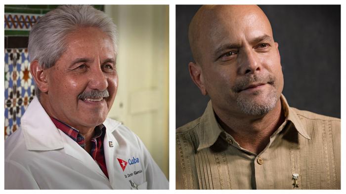 Homenaje del Presidente a Francisco Durán y Gerardo Hernández. Foto: tomada de la cuenta en Twitter del Presidente de la República.