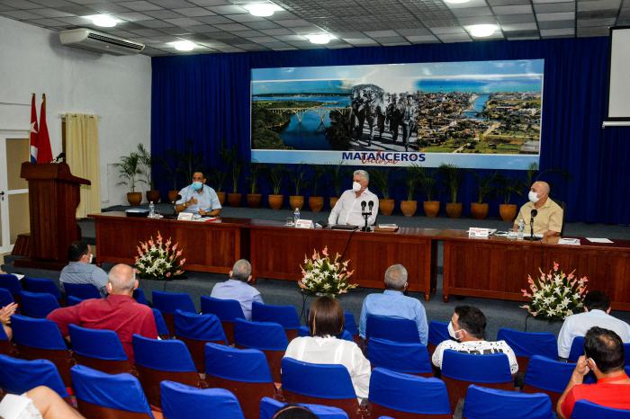 primer secretario del Comité Central y presidente de la República, Miguel Díaz-Canel Bermúdez, realiza junto al secretariado del Comité Central del Partido Comunista de Cuba una visita de trabajo, a la provincia de Matanzas.