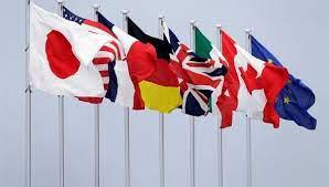 banderas de paises del Grupo de los Siete (G7)